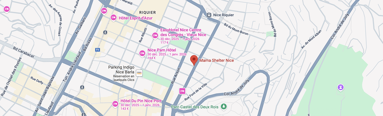 Carte d'accès Mama Shelter Nice