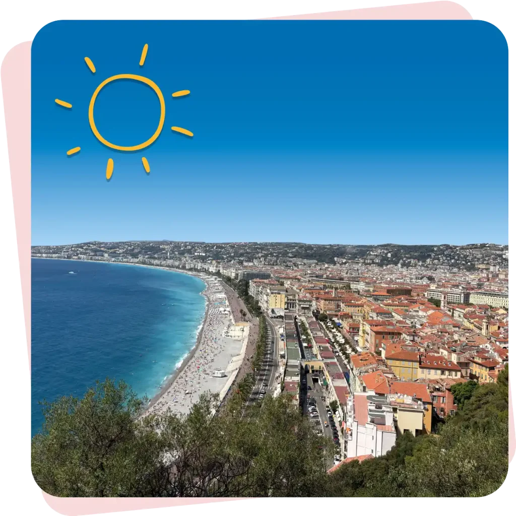 Vue aérienne de la ville de Nice, Côte d'Azur