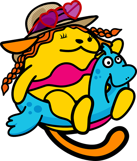 Wapuu en baignade